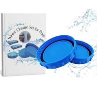 Kit de cierre de invierno para alberca compatible con piscinas Bestway Intex Coleman sobre el suelo, 2 tapones de drenaje a prueba de heladas con sellos a juego, accesorio de cierre de piscina a