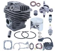 Kit de cilindro Kit de cigüeñal de encendido de cilindro de 52mm apto para piezas de repuesto de motosierra Stihl 044 MS440 W, sello de aceite de pistón
