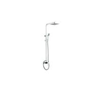 Kit de columna para ducha monomando con estructura cuadrada en cromado Mundo de Valaz - 20 cm