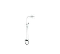 Kit de columna para ducha monomando con estructura cuadrada en cromado Mundo de Valaz - 30 cm