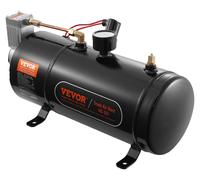 Kit de compresor de aire VEVOR de 12 V con depósito de 3 L, compresor de aire para bocinas neumáticas, presión de trabajo de 90-120 psi, sistema de compresor de aire integrado para bocinas neumáticas,