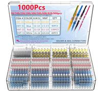 Kit de conectores de cable de sellado de soldadura termorretráctil, terminales eléctricos a tope impermeables, empalme aislado, automoción marina, 50-1000 Uds. 280pcs