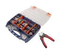 Kit de conectores eléctricos de 338 piezas con herramienta de crimpado, conectores de cable impermeables para automóviles, camiones marinos, terminales de nailon y latón PA66 de 2 a 12 pines