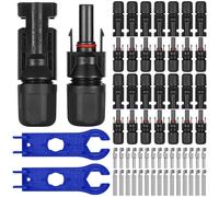 Kit de conectores solares, 15 pares de conectores para cables fotovoltaicos, grado de protección IP67