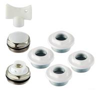 Kit de conexión de radiador válvula de liberación de aire de cobre G1/2 G3/4 con llave para sistema de calefacción eficiente, ventilación de aire e instalación de bricolaje (1,27 cm)