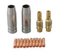 Kit de consumibles para soplete de soldadura MIG MAG M6 de 0,8 mm, boquillas de gas para accesorios de soldador MB15 MB14, 14 unidades