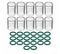 Kit de consumibles Wp17 Wp18 Wp26 para antorcha TIG, incluye taza de vidrio resistente al calor #10 y juntas tóricas de alta temperatura, compatible con accesorios de lente de gas SR WP-9/20