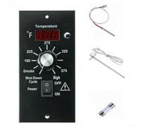 Kit de controlador de temperatura compatible con barbacoas de pellets de madera traeger, termostato digital con interruptor de °C/° F y calibración, cable de sensor de alta precisión incluido