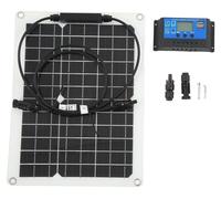 Kit de controlador para paneles solares de células monocristalinas, 30 W, 18 V de salida, para automóviles y embarcaciones