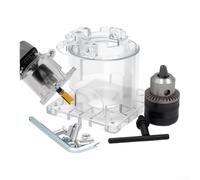 Kit de conversión de amoladora angular de base transparente para corte y enrutamiento de precisión, accesorio de recortadora de borde de profundidad ajustable con diámetro interior de 43 mm (C)
