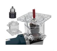 Kit de conversión de amoladora angular transparente a recortadora, base de profundidad ajustable para corte y ranurado precisos, para amoladoras de identificación de 43 mm, guía de enrutador ABS para