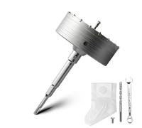 Kit de corona de perforación de 150 mm con adaptador SDS plus de 220 mm y broca de centrado de 8 x 110 mm, corona de perforación para mampostería y hormigón