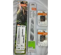 Kit de corte STIHL para modelos MSA120, MSA140, MSA160, MS151. Números de referencia: 30050009904, 30050083405 y 36700000064