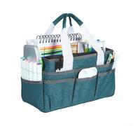 Kit de costura con bolsillos, bolsa de almacenamiento de herramientas de jardín, organizador de suministros de arte, tela Oxford impermeable para carrito para uso en el aula de profesores (B)