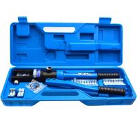 Kit de crimpadora hidráulica manual, para terminales eléctricos, compatible con conectores de 10-300 mm², con matrices intercambiables, 18 toneladas, marca Geko