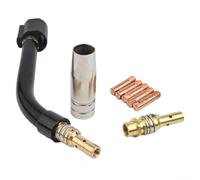 Kit de cuello de cisne para quemador MB15 15AK SB15 TIG, juego de accesorios de 8 piezas con boquillas de 0,6 - 1,2 mm, boquilla de gas de latón y punta de contacto compatible con 140 215 63616 63617