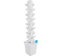 Kit de cultivo hidropónico, con capacidad para 45 plantas, fabricado con materiales duraderos, color blanco