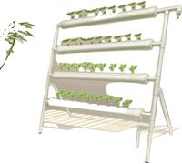 Kit de cultivo hidropónico, diseño de 4 niveles, 36 orificios para plantas, bomba de agua eficiente