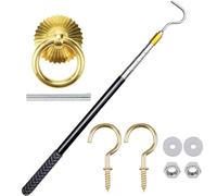 Kit de de tracción de Escalera para ático, Juego de Ganchos para de tracción de ático, Juego de Ganchos para Barra de Acoplamiento de Metal para ático | Reemplazo de Piezas del