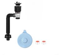 Kit de desagüe para lavabo de baño, tapón antiobstrucción, 3,68 cm | Tapón abatible con recogedor de pelo, colador antiobstrucción, tubo flexible expandible