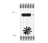 Kit de deshollinador de chimeneas: herramienta de cepillo de nailon para
