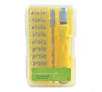 Kit de destornilladores de acero inoxidable de 32 piezas para electrónica | 32 brocas versátiles, durabilidad de acero inoxidable, ajuste de precisión, incluye mango y barra de extensión