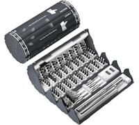 Kit de Destornilladores de Precisión Magnéticos Profesionales 128 en 1, Juego de Reparación Portátil con Acero Aleado S2, Tapa Giratoria 360°, Varilla de Extensión, Diseño Antidesliz