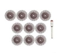 Kit de discos de cerdas radiales de 25 mm con vástago de 3 mm para pulir joyas de carpintería y manualidades de laboratorio (grano 600)