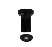 Kit de drenaje de inodoro montado en la pared para la mayoría de los modelos, tubo de conexión ABS PP robusto con anillo de sellado, solución de fácil instalación para renovación de baño (185 mm +