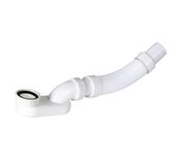 Kit de drenaje flexible para bañera independiente, trampa plana de perfil bajo para tubo de drenaje de bañera y ducha, diámetro de 1 1/2 pulgadas