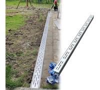Kit de Drenaje Zanja Acero Inoxidable, Canal Exterior con Rejillas | For un sistema eficiente de drenaje de agua en patios y aceras(7x5cm/2.7x2in)