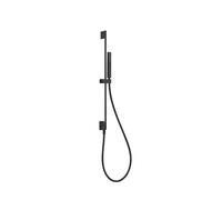Kit de ducha de mano y barra deslizante en vertical fabricadas de latón con acabado negro mate TRES