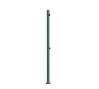 Kit de ducha exterior Gessi Origini listo para montar, con codo de conexión a la pared, soporte, flexo, teleducha, 1 vía, montaje en el suelo, 63209239, Color: Acero inoxidable cepillado mate