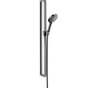 Kit de ducha hansgrohe AXOR Citterio E con Raindance Select S 120 teleducha 3 funciones, 36735330, Color: Cromo negro pulido