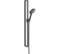 Kit de ducha hansgrohe AXOR Citterio E con Raindance Select S 120 teleducha 3 funciones, 36735340, Color: Cromo negro cepillado
