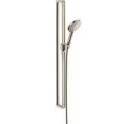 Kit de ducha hansgrohe AXOR Citterio E con Raindance Select S 120 teleducha 3 funciones, 36735820, Color: Níquel Cepillado