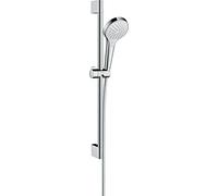 Kit de ducha hansgrohe Croma Select S Vario EcoSmart con barra de ducha de 65 cm, blanco/cromo, 26563400