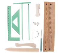 Kit de encuadernación con perforadora de madera y manual de instrucciones