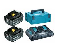 Kit de energía Makita 198077-8: 2 baterías BL1860B + cargador DC18RD