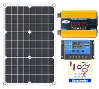Kit de energía solar, módulo de alto rendimiento, controlador de carga MPPT, como se muestra en la imagen