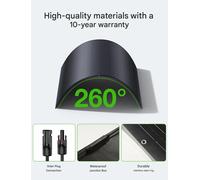 Kit de energía solar para balcones de 960W – Kit de paneles solares flexibles con inversor micro de 800W y protección IP67 resistente a la intemperie