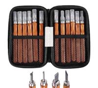 Kit De Escultura En Madera - Tijeras de Acero al Carbono | 12 Piezas Herramientas de Tamaño y Carpintería, para Principiantes, Artistas, Grabadores, Tallas de Verduras, Jabón, Frutas y
