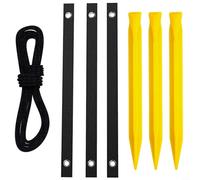 Kit de Estacas para Árboles con Correas de Anclaje - para soporte Plegable para Plantas Trepar y Protección contra Viento para fuerte - Jardín Interior Exterior 31cm(yellow)