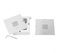 Kit de estación de reballing, accesorio de reparación de soldadura de 90 mm con 10 plantillas PCB, plantilla de matriz de rejilla de bola para retrabajo de placa base y resoldadura de chips