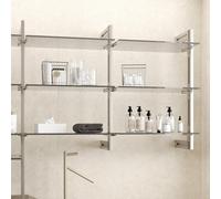 Kit de estructura modular zero con herrajes para el montaje de fijación a pared, aluminio y zamak, pintado color gris piedra
