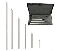 Kit de extensión de indicador de precisión para dial 4-48 UNC rosca de 30 mm a 150 mm, longitudes para calibres de taller, color plateado