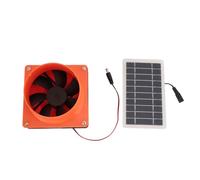 Kit de extractor de 12 V con panel de 10 W para invernadero de ático RV | Ventilación de barco, 6 pulgadas para extractor de conductos redondos con tubo de 16,5 cm, construcción ABS para una