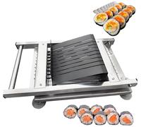 Kit de fabricación de sushi, máquina cortadora manual de sushi, cortador de rollos de sushi de acero inoxidable, corte de segmento 8/10/12, hoja afilada para enrollar sushi en el hogar, cocina