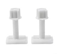 Kit de fijaciones de asiento de inodoro blanco, juego de tornillos de bisagra de plástico para reparación de asientos sueltos, accesorios estándar de WC, fácil instalación (A)