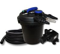 Kit de filtración de 6000 litros, 11 vatios, con tecnología UVC, 25 metros de manguera y bomba para estanque de 65 vatios